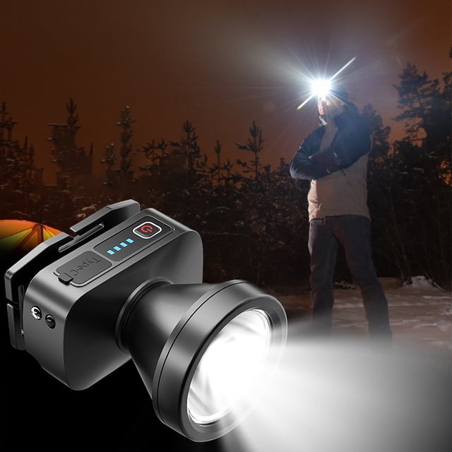 Linterna Frontal Led con Sensor de Movimiento | Luz Potente para Exteriores | Batería de Larga Duración | Batería de Litio | Lámpara de Pesca Nocturna | Linterna Portátil | Manos Libres con Sensor de