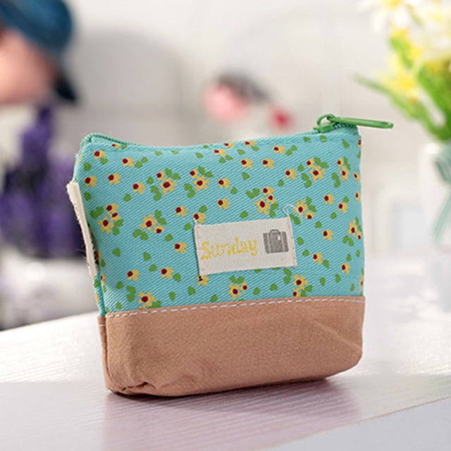 Cute Zip Canvas Pencil Case Cute colorful Canvas Portable Key Coin Sac à Main