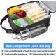 thumbnail image 4 of (Black) Insulated Lunch Bag, Leakproof Portable Lunch Box for Women Men Boys Girls, Large Capacity Cooler Bag with Handle and Bottle Pocket for Office, 4 of 5