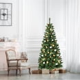 thumbnail image 3 of Costway 6 ft Premium Hinged Artificial Christmas Tree Mixed Pine Needles w/ Pine Cones, 3 of 10