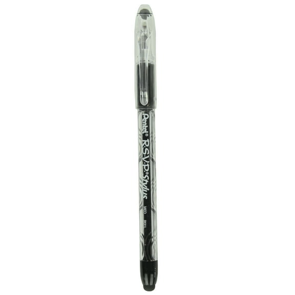 Pentel BK91L-A R.S.V.P. Black Medium Line Comfort Grip Ballpoint Pen