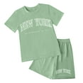 thumbnail image 4 of Girls Summer Outfits Kids Summer Sport T-Shirt and Shorts Set Cute Print Clothing Sets Tracksuit, 4 of 4