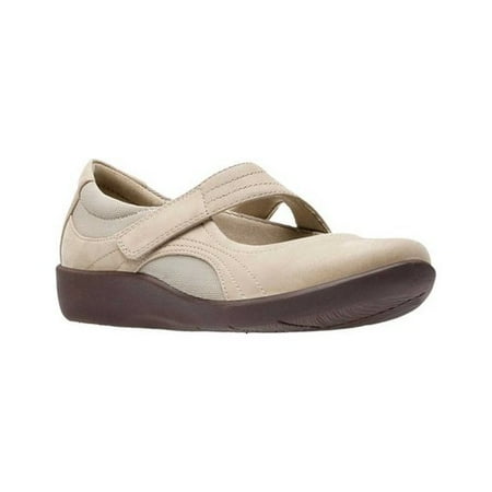 - Cloud Steppers by Clarks SILLIAN BELLA Womens Sand Mary Jane Shoes