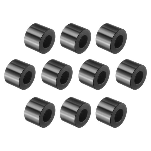 Uxcell 10 Pcs Aluminum Spacer, 1/2" Bore x 1" OD x 3/4" Length Black Round Spacer Unthreaded Standoff Bushing Plain Finish Metal Spacers