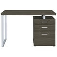 thumbnail image 4 of Weathered Grey 3-drawer Reversible Office Desk, 4 of 5