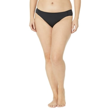 LAUREN Ralph Lauren Beach Club Solid Solid Hipster Bikini Bottoms for Women - Full-Coverage with Regular Cut Legs, and Pull-On Style Black 16 One Size