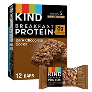 KIND Breakfast Gluten Free Dark Chocolate Cocoa Protein Snack Bars, 1.76 oz, 12 Count