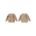 thumbnail image 2 of FOCUSNORM Chandail pour Bébé Fille à Manches Longues, Col Rond, Fleur, Tricot Chaud d'Hiver, Chandail, Vêtements pour Nourrisson, 2 of 9