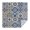 Blue Ethnic Geometric-1, variant on Gray and White Floral Pattern Square Tablecloth,Waterproof Square Table Cover,Wipeable Spillproof Washable Table Cover for Home Kitchen Party Decor 42"X42"(107x107cm)