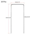 thumbnail image 2 of Jardín Estacas Alfileres U Forma 4 L x 0.08 Diámetro, Galvanizado Paisaje Grapas Césped Clavijas para Tierra Cubierta Maleza Barrera Tela, Plateado Tono Paquete de 20, 2 of 5
