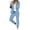 Blue, variant on Women's Elegant Suit Set, Long Sleeve Cardigan And Pants, Solid Color Matching, Smart Casual Outfit