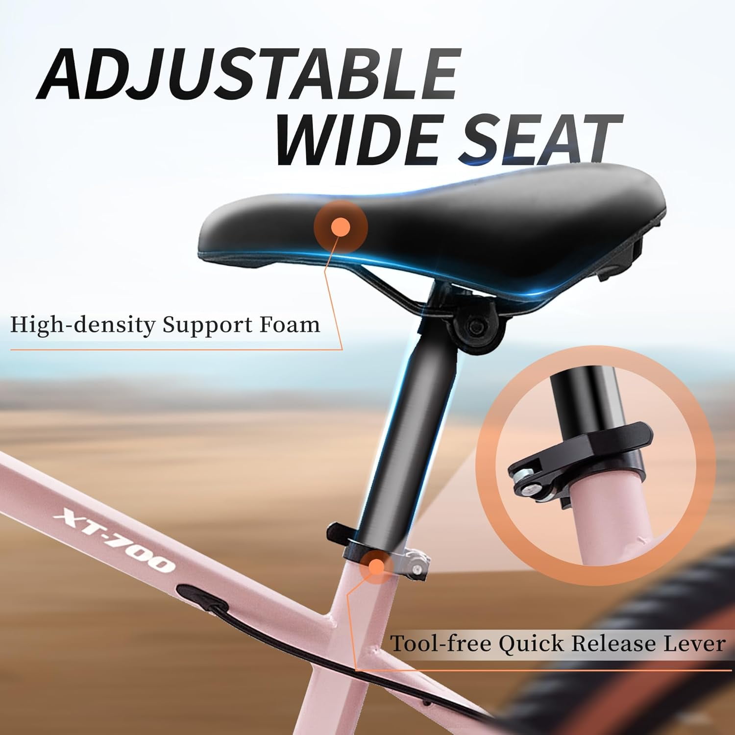 Cuoote Bicycle, 20" Mountain Bike 21-Speed with Dual Disc Brakes, Suspension Fork, Internal Cable Routing, 2.125" Tires, Ergonomic Grips