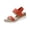 Orange_030, variant on Women’s Platform Espadrille Wedge Sandals Comfortable Open Toe Elastic Ankle Strap Slip on Comfy Low Wedge Sandals For Ladies Dressy Summer Shoes Orange 7.5（EU-39）
