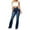 Dark Blue, variant on Women's Fashion Solid Color Washed Casual High Waisted Jeans, Straight Leg Denim Pants for Women, Stretch Comfort Fit, Vintage Wash Jeans,White,S