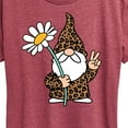 thumbnail image 3 of Instant Message - Leopard Print Gnome Daisy - Women's Short Sleeve Graphic T-Shirt, 3 of 6