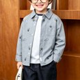 thumbnail image 2 of RFQWOVSR Boys' Long Sleeve Cotton Shirt with Print for School Wear, 2 of 5