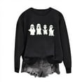 thumbnail image 3 of Makaor Sweatshirt Women Halloween Crew Neck Tops Fleece Long Sleeve Pullover Graphic Casual Fall Clothes Black L, 3 of 5