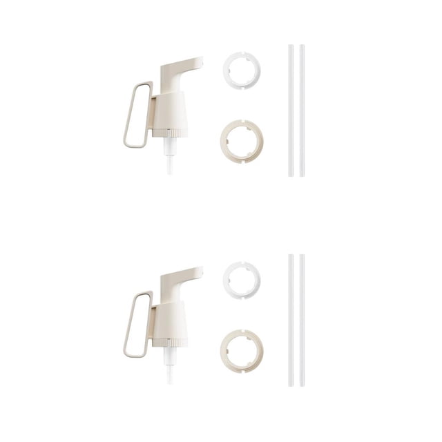 Yuarrent Bomba de aceite a presión para salsa, exprimidor de ostras, mango reutilizable, extrusor Universal herméticamente, utensilio de Blanco 2Conjunto