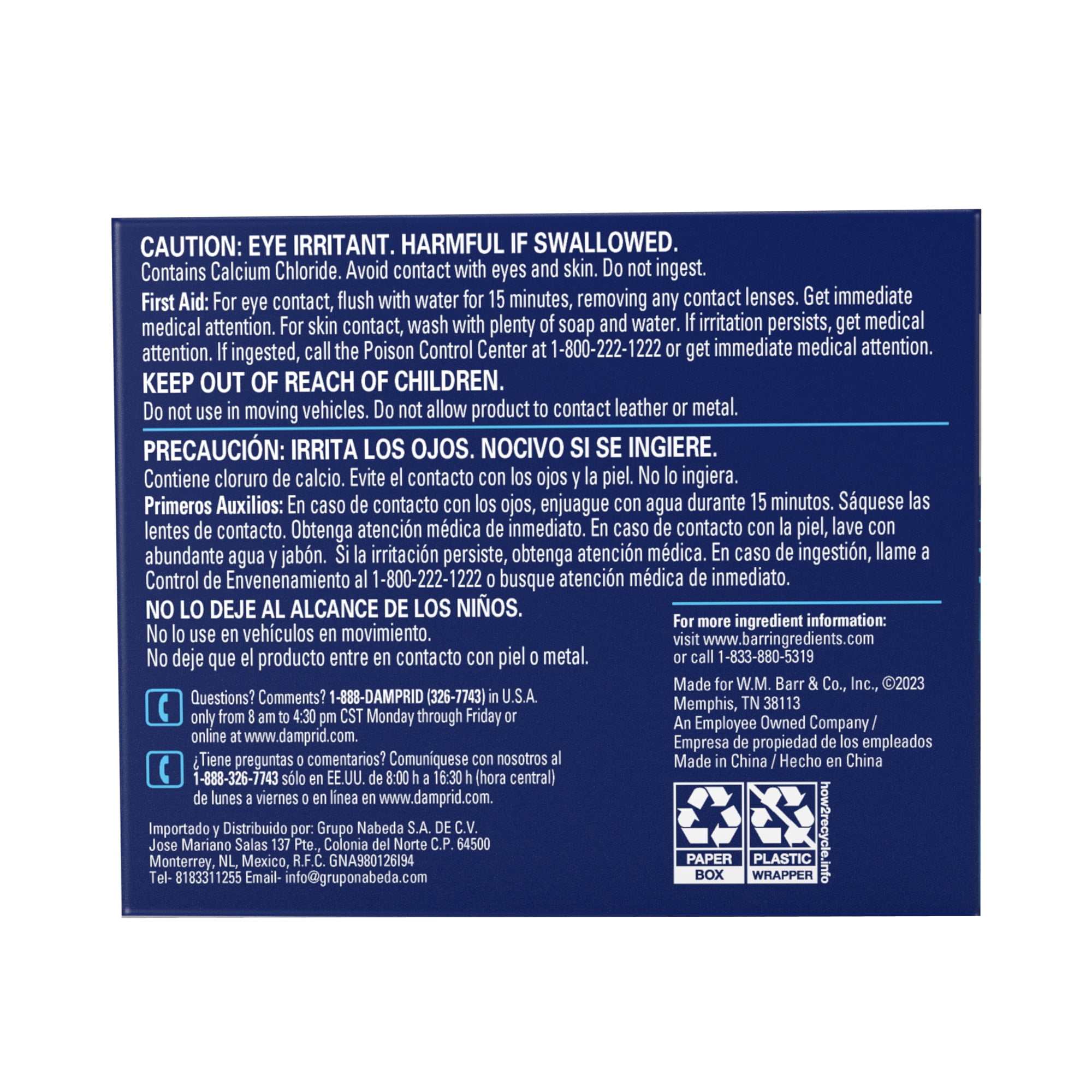 DampRid Moisture Absorber Drop-In Tablet Refill Pack, Fresh Scent, 15.8 oz., 2 Ct.