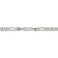 thumbnail image 4 of Sterling Silver 4.5mm Figaro Anchor Chain (16 X 4.5) Made In Italy qaf120-16, 4 of 4