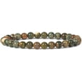 thumbnail image 1 of Bracelet Extensible Unisexe en Perles Rondes de 6 mm avec Jaspe Rhyolite Naturelle, 1 of 2