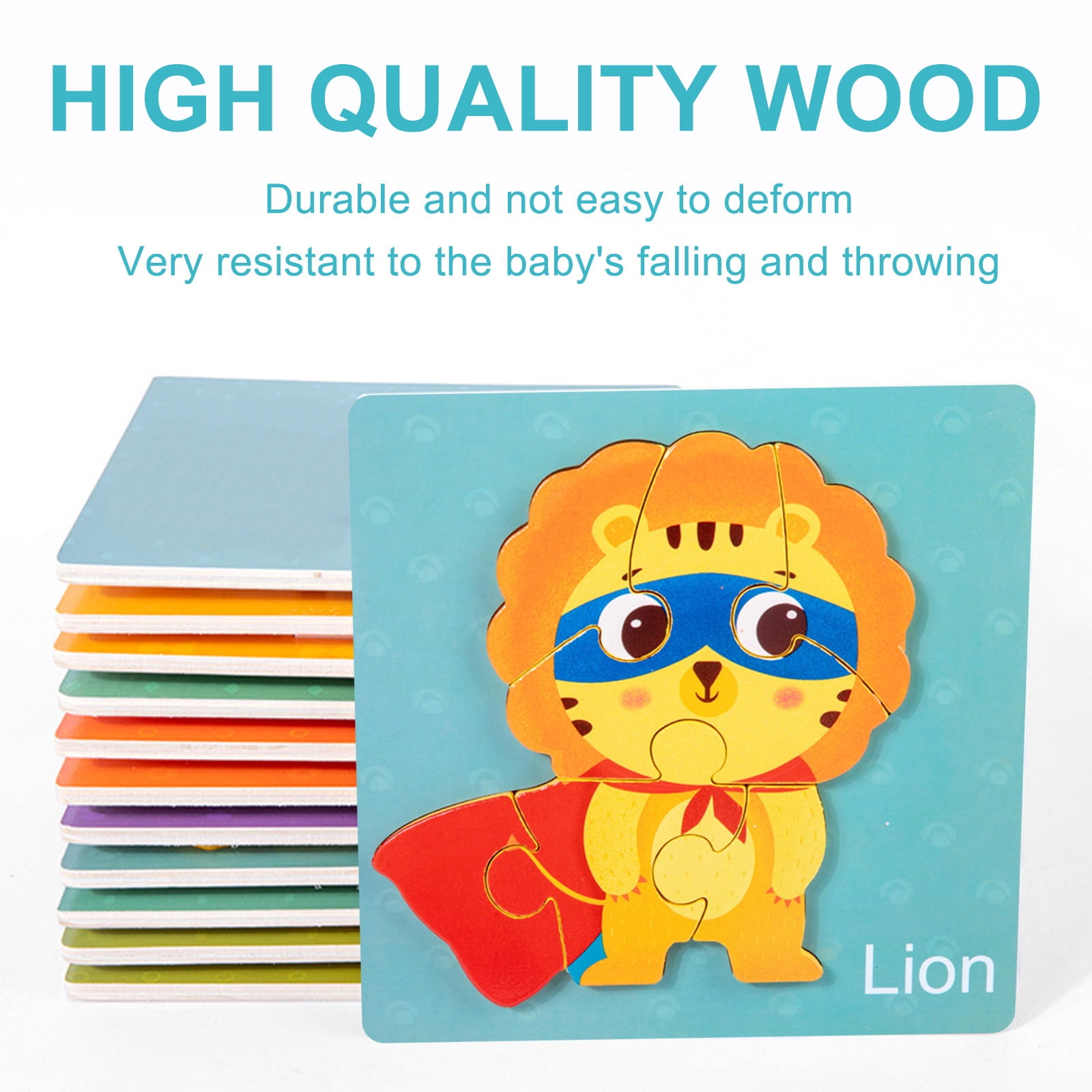 Tuscom Wooden Puzzles Animal Toddlers Kids, 1 xWooden Puzzle Toy
