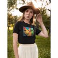 thumbnail image 2 of Image Conscious Elegant Roosters T-Shirt Womens -Porter Hastings Designs, Female 3X-Large, 2 of 4