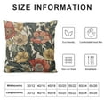 thumbnail image 5 of Creowell Brown Rust Red Vintage Floral Pillow Covers 18x18 Rustic Flowers Botanical Print Decorative Throw Pillows Outdoor Country Decorations Pillow Cases for Couch Sofa Bed Decor, 5 of 5