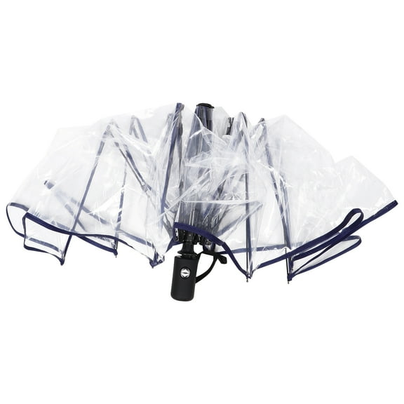 Raindrops Fully Automatic Three-fold Transparent Umbrella Bubble Large Mini Umbrellas Travel
