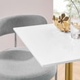 thumbnail image 6 of Hawthorne Collections 24"" Square Pedestal Bistro Table in Gold and White, 6 of 7