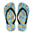 thumbnail image 2 of POLERO Kids Boys Girls Flip Flops Cartoon Capybara&Lemon Print Comfort Quick-Dry Beach Pool Thong Sandals(Little Kid/Big Kid) Size 11, 2 of 7