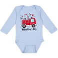 thumbnail image 3 of Inktastic It's My 1st Valentine's Day Fire Truck Boys or Girls Long Sleeve Baby Bodysuit, 3 of 5