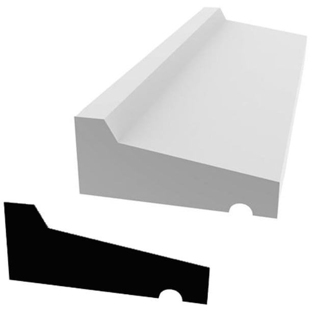 LWM187 2"H x 3/4"P x 96"L Drip Cap Moulding, PVC