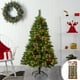 thumbnail image 1 of Set de lazos para árbol de Navidad Pack de 12 | Oro, plata, rojo, azul, rosa, negro | Decoraciones para fiestas navideñas | Mini lazos de plástico preatados con purpurina | Acento de regalo duradero, 1 of 6