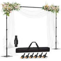 EMART Backdrop Stand 10x8.5ft Adjustable Photo Background Support System Kit with Upgrade Rod for Wedding, Birthday Party, Photography Studio
