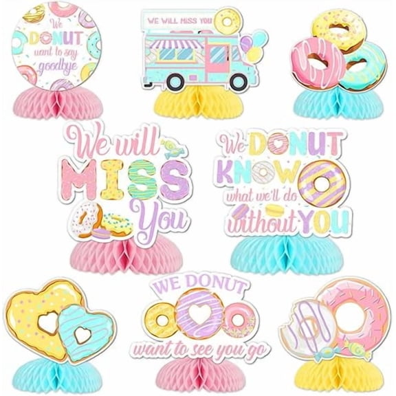 Donut Going Away Party Decoration Donut Farewell Honeycomb Centerpieces Table Decoration Donut We Will Miss You Decor for Farewell Career Change Going Away Retirement Party Job Change Party