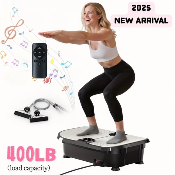 High-Speed Vibration Plate Exercise Machine for Home Gym, Lymphatic Drainage & Full Body Workout, Weight Loss, Muscle Toning, 330lbs Capacity, Quiet Portable Design