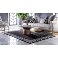 thumbnail image 3 of Unique Loom Athens Collection Classic Geometric Modern Border Design Area Rug, 5 x 8 ft, Charcoal/Beige, 3 of 6
