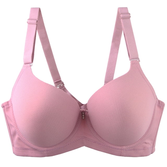 TACILIP Plus Size Push Up Bras for Women Comfortable Underwire T-Shirt Bra V Neck Bralettes with Adjustable Straps