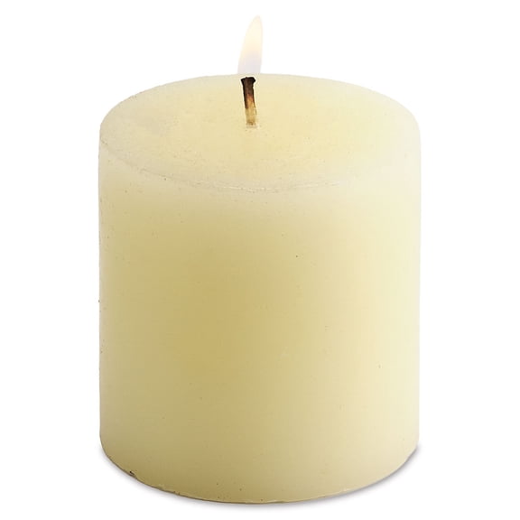 Current Mercury Glass Pillar Candles, 1 Single Candle, 3-1/2"Hx 3" Diameter