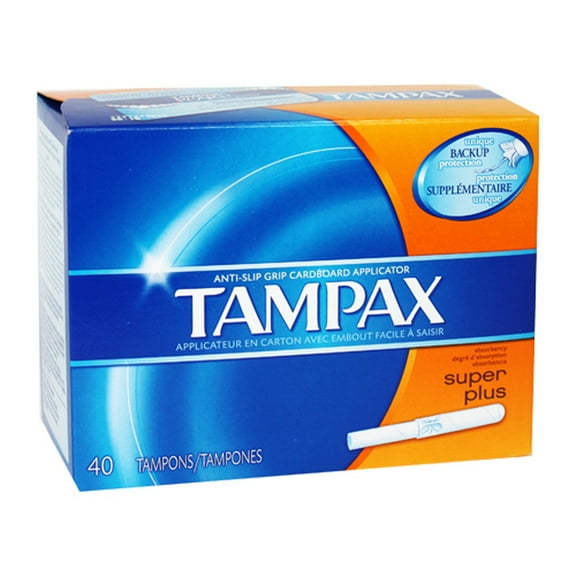 Tampax Tampons, Super Plus, Cardboard, 40 ct (Pack of 3)