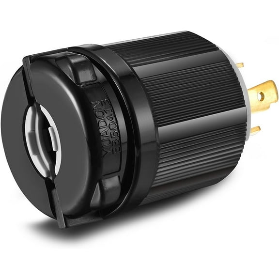 GHRTGR-UL Listed NEMA L14-30P Plug Connector Male,30A 30 Amp,AC 125V/250V 125 Volt/250 Volt,3 Pole-4 Wire,Grouding,Twist Locking,Black Gray