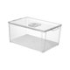thumbnail image 5 of Contenedor de almacenamiento para refrigerador, transparente, con tapa, bandeja de drenaje, organizador para refrigerador 34x22x15cm, 5 of 9