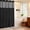 Black, variant on Heavyweight Dotted Waffle Weave Shower Curtain with Snap-in Liner, No Hooks Required, 36W x 74H, Hotel Grade, Spa-Like Bath Curtain, Graphite Grey