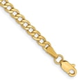 thumbnail image 1 of Quality Gold BC106-9 14K Yellow Gold 9 in. 3.35 mm Semi-Solid Curb Chain Anklet, 1 of 1