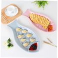thumbnail image 2 of 1 platillo plano (azul), ligero e innovador con forma de pez, lavable y reutilizable para sushi, patatas fritas y albóndigas, 2 of 5