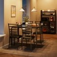 thumbnail image 4 of Dining Table Set for 4, Kitchen Table and Chairs for 4, 5 Piece Kitchen Dining Room Table Set,Wood Modern Rectangle Dinner Table With Upholstered Seat, Dinette Furniture, 4 of 9