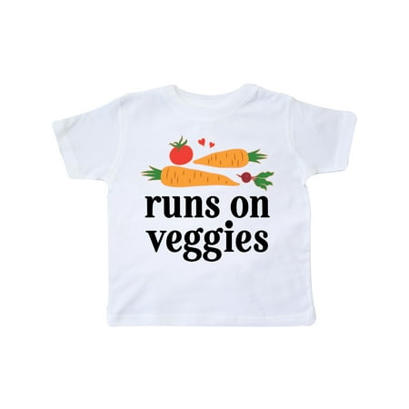 

Inktastic Vegetarian Runs On Veggies Gift Toddler Boy or Toddler Girl T-Shirt