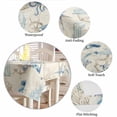 thumbnail image 6 of Nautical Coastal Tablecloth Square Table Cloth 54x54, Waterproof Tablecloth Outdoor Table Cloth, Vintage Beach Octopus Turtle Jellyfish Washable Table Cover for Kitchen Dining Party, 6 of 8