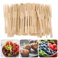 thumbnail image 5 of CIMAXIC Party 250pcs Fruit Forks Mini Forks Appetizer Forks Dessert Forks Bamboo Picks Fruit Fork Set For Home Appetizer Picks Cake Picks Fruit Forks For Party,3.54"X0.24"X0.04", 5 of 5